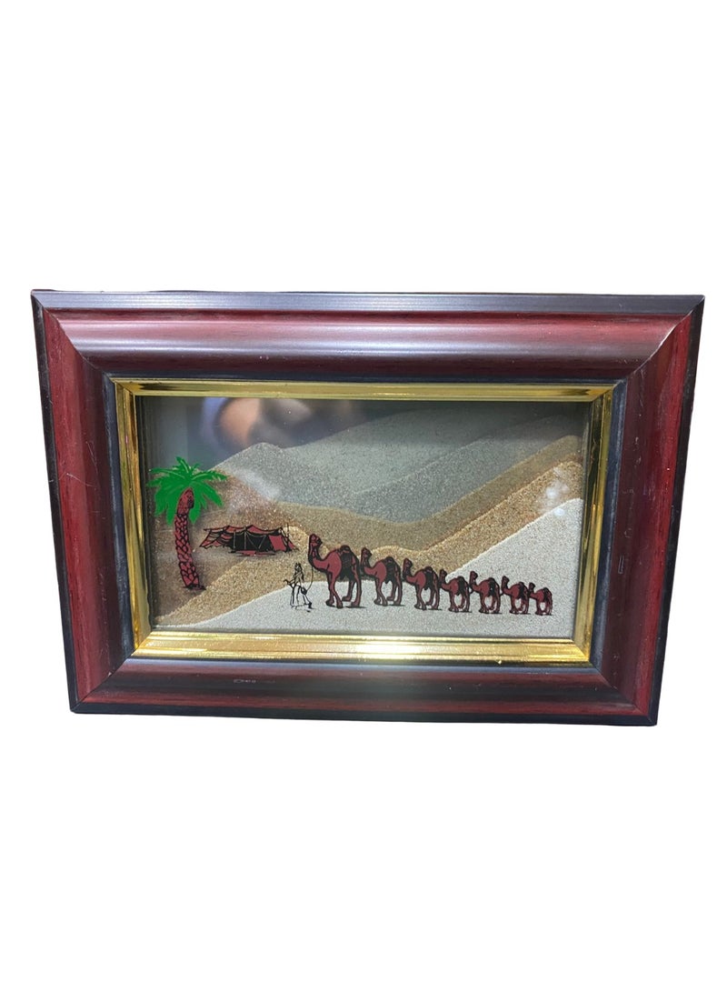 frame with seven sand 11cm height,17cm length