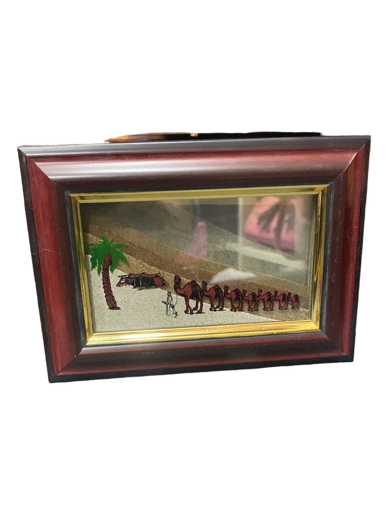 frame with seven sand 11cm height,17cm length