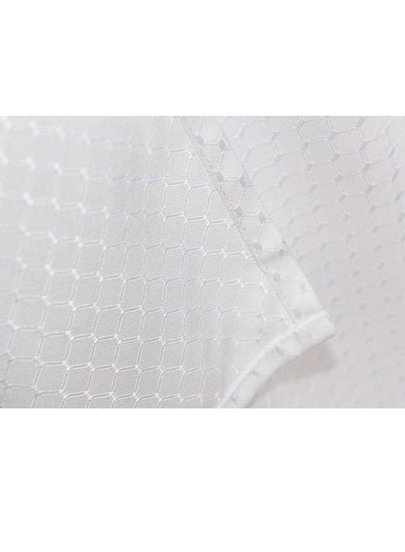 Rubik Premium Shower Curtain Waterproof Thickened Polyester Fabric Durable Mildew Stain Resistant Stylish Curtain (180 x 180 cm) Silver Grey - Image 5