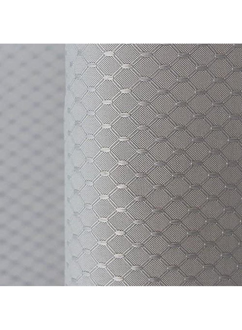 Rubik Premium Shower Curtain Waterproof Thickened Polyester Fabric Durable Mildew Stain Resistant Stylish Curtain (180 x 180 cm) Silver Grey - Image 2