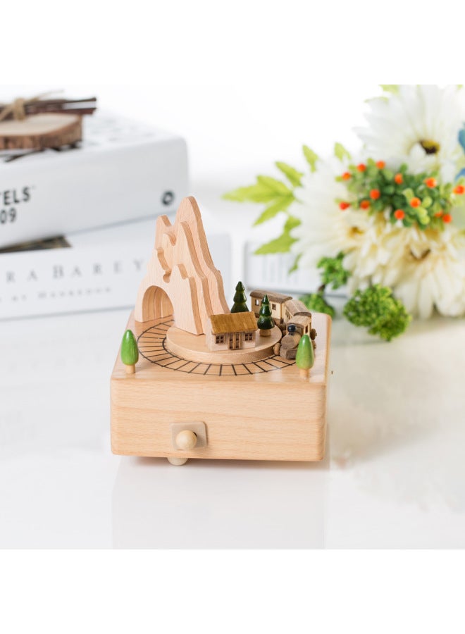 Business Gifts Home Ornaments Wooden Crafts Music Box Music Box Music Box Christmas Gift Small Gifts - Image 4