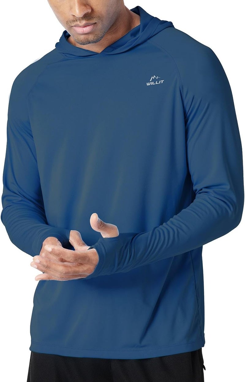 Willit Men's Sun Shirts UPF 50+ Protection Hoodie Rash Guard Shirt SPF UV Shirt Long Sleeve Fishing Outdoor Lightweight - Image 1