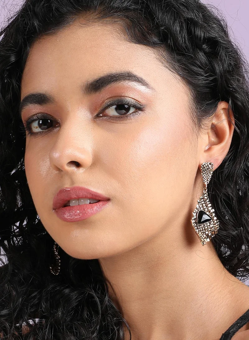 SOHI Abstract Crystal Artificial Drop Earring Jewellery