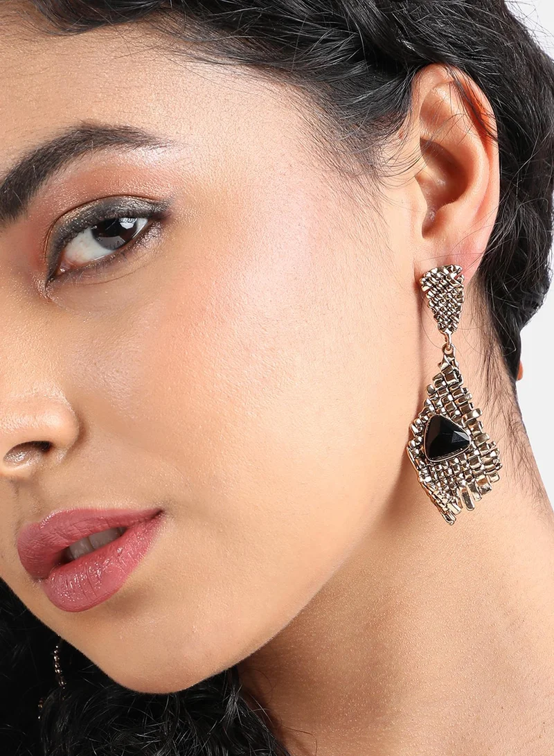 SOHI Abstract Crystal Artificial Drop Earring Jewellery