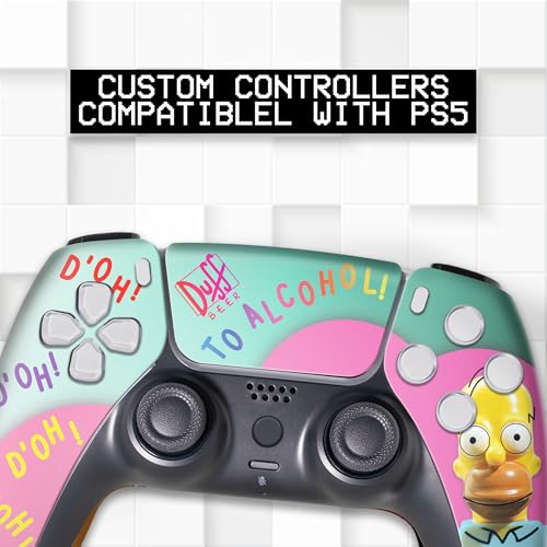 BABY CUDDLE BOX Simppson Custom PS-5 Controller Wireless compatible with Play-Station 5 Console by BCB Controllers | Proudly Customized in USA with Permanent HYDRODIP Printing(NOT JUST A SKIN)(MODDED) - Image 3