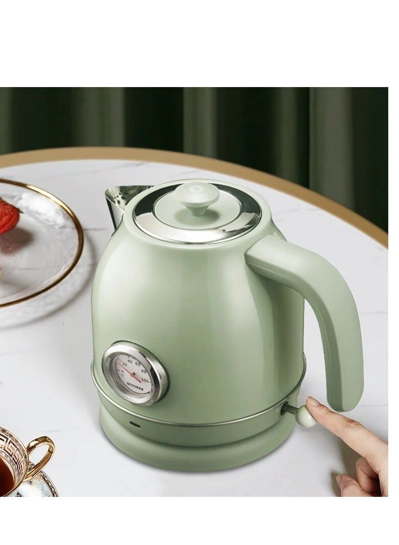 QCOOKER Electric Tea Kettle, Multifunctional Stainless Steel Cordless Kettle, Fast Boiling Water Kettle For Home And Office Use, Beige  - Image 2