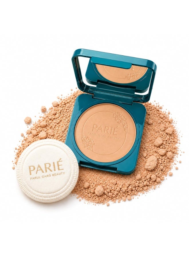 Parul Garg Beauty PARIE Compact | Oil Control Face Powder for Daily Wear | SPF 10 PA++, Matte Finish, Pore Blur, Vitamin E & Shea Butter | Includes Puff Applicator (Medium, 9g) - Image 1