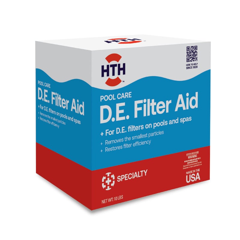 HTH 67121 Swimming Pool Care D.E. Filter Aid, Improve Filtration Efficiency and Water Clarity, 10lb - Image 1