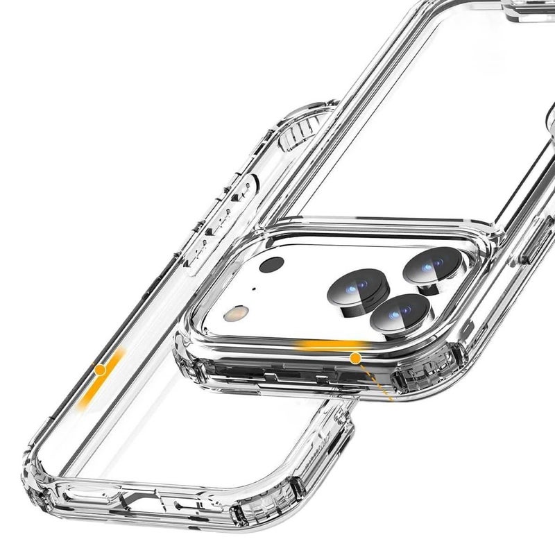غطاء MagSafe بPC لـ iPhone 13 باللون شفاف مغناطيسي مع مغناطيس قوي وحماية من السقوط مع مقاوم للصدمات مع مقاوم للخدش للتنقل اليومي سهل التخزين للاستخدام الداخلي - Image 5