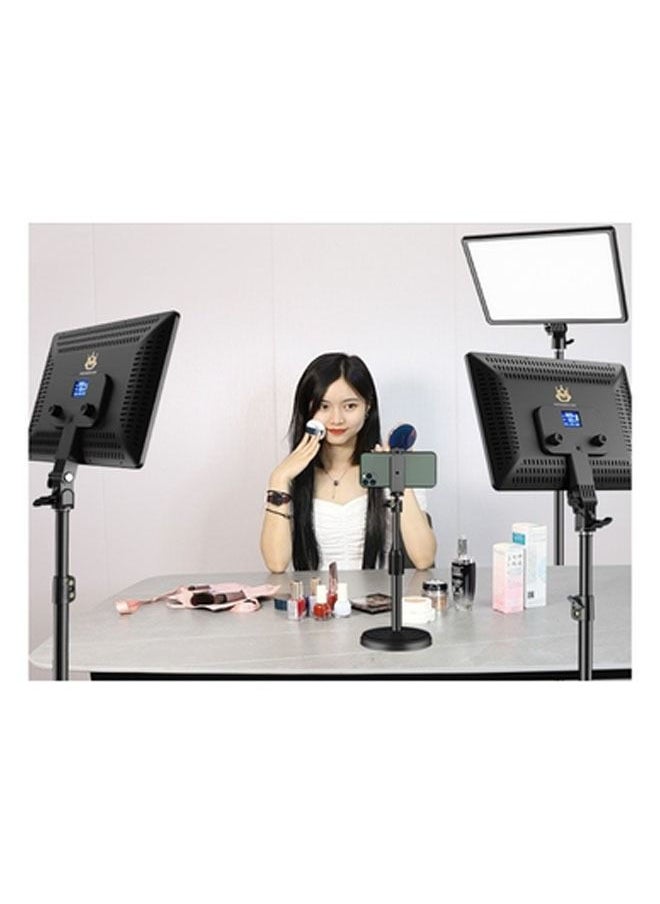 SHOPI - LED Light Panel Video Camera Lighting Panel A111 Photography Light with Remote 3200-6000K Adjustable with Stand - Image 1