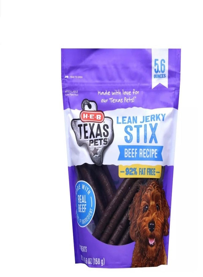 heb H‑E‑B Texas Pets Lean Beef Jerky Stix Dog Treats 5.6oz - 1 Bag - Image 1