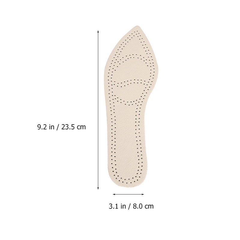 Leather High Heels Insoles 2 Pairs Breathable Anti Sweat Soft Cushioned For Pointed Shoes Size 35 36 - Image 3