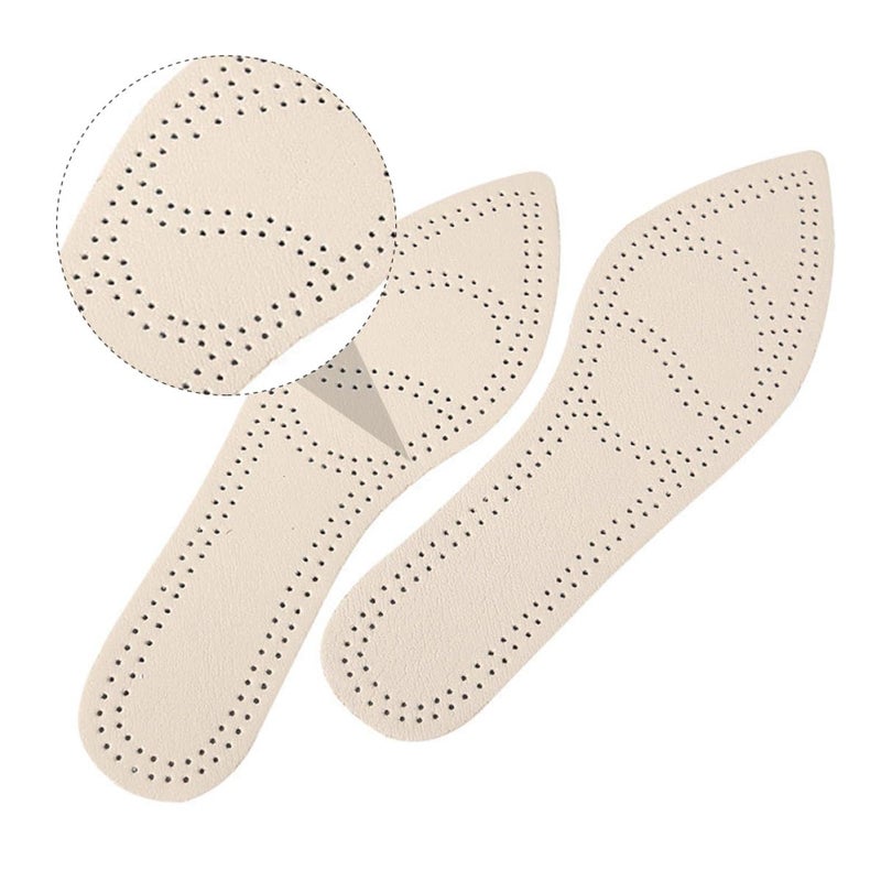 Leather High Heels Insoles 2 Pairs Breathable Anti Sweat Soft Cushioned For Pointed Shoes Size 35 36 - Image 2