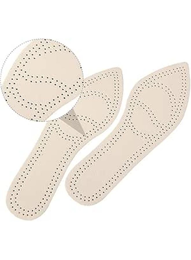 Leather High Heels Insoles 2 Pairs Breathable Anti Sweat Soft Cushioned For Pointed Shoes Size 35 36 - Image 1