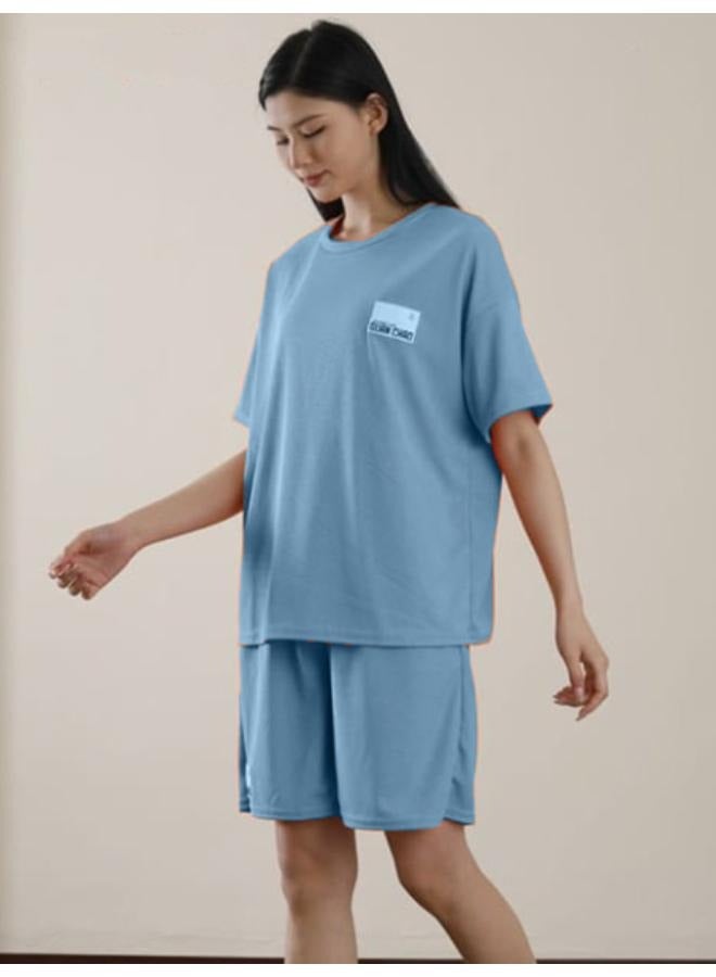 Two-piece Suit Summer Thin Casual Wear Shorts with Shirt T-142 - Image 1