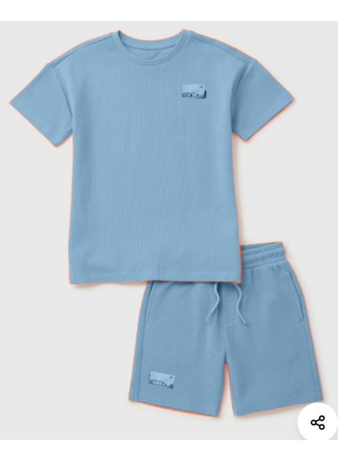 Two-piece Suit Summer Thin Casual Wear Shorts with Shirt T-142 - Image 2