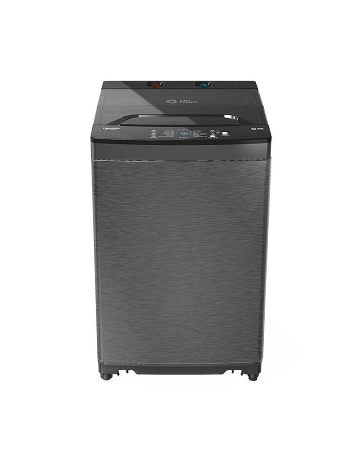 TORNADO - Tornado Top Load Automatic Washing Machine, 8 Kg, Dark Silver - TWT-TLN08LDS - Image 1