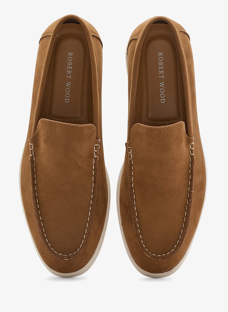Robert Wood Suede-Look Penny Casual Loafers - Image 4