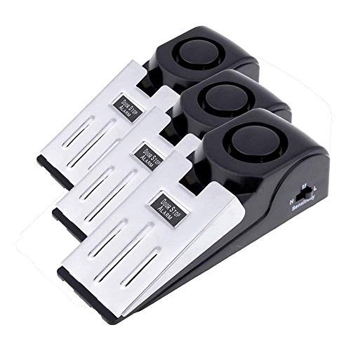 Mengshen 3-Pack Safety Wedge Door Stop Alarm Stopper Blocking Travel Home Security Alert 120db (Pack of 3) MS-M68 - Image 1