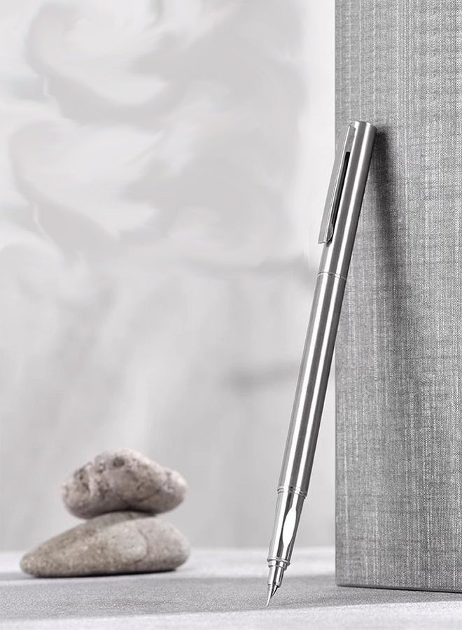 MANBO Affordable Metal Calligraphy Fountain Pen, Art Sketch Signature & Writing Pen, Gift Set with 1 Pen, 5 Nibs, 10 Ink Cartridges & Premium Gift Box - Image 3