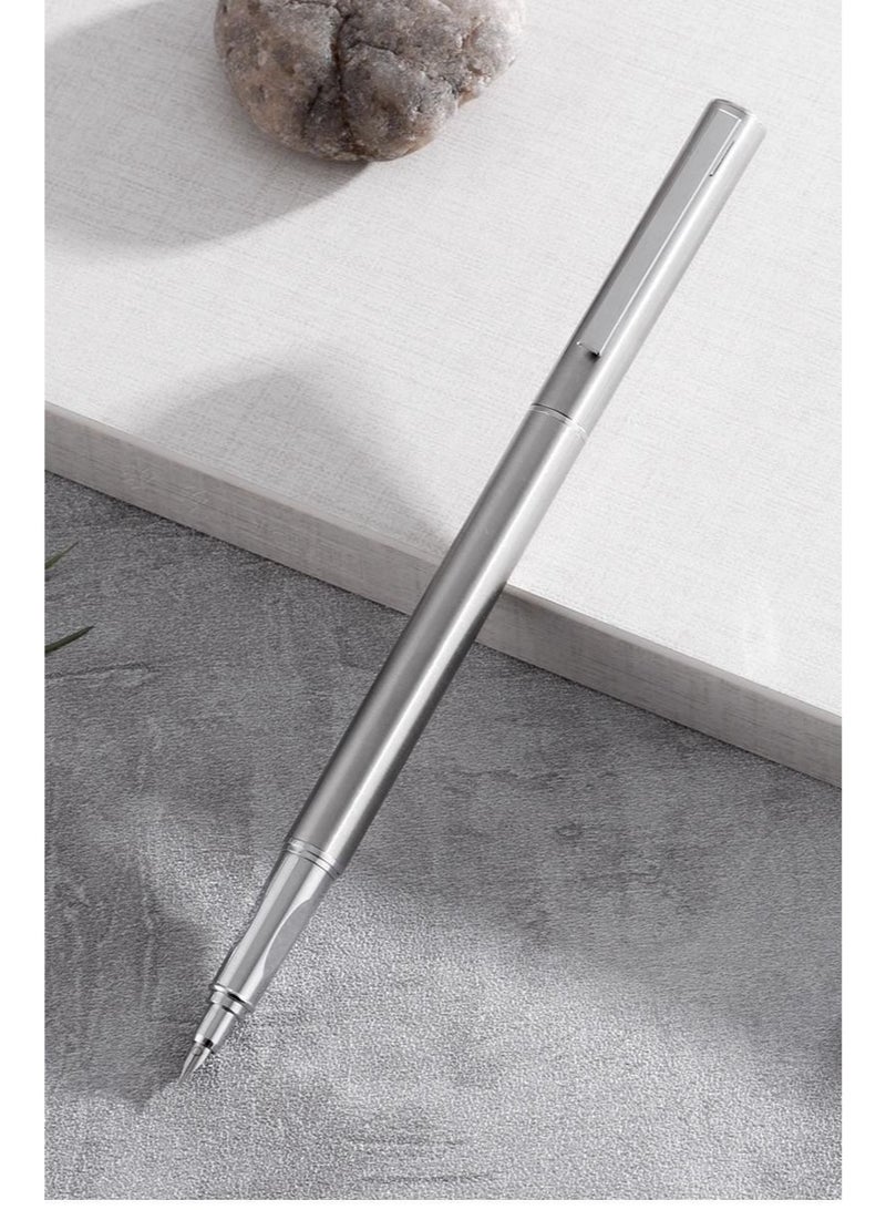 MANBO Affordable Metal Calligraphy Fountain Pen, Art Sketch Signature & Writing Pen, Gift Set with 1 Pen, 5 Nibs, 10 Ink Cartridges & Premium Gift Box - Image 5
