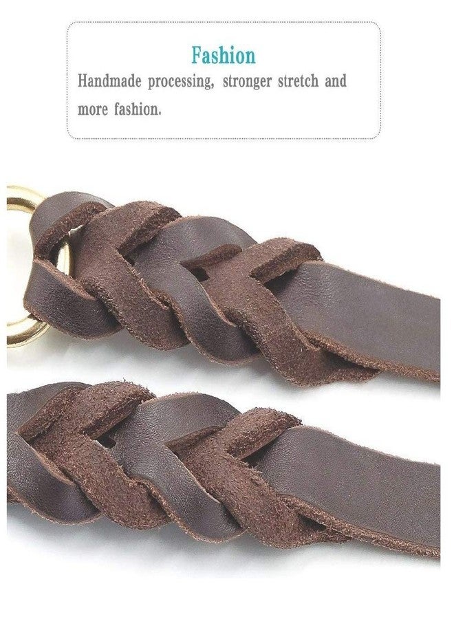 Petlicious & More® Long Leather Dog Leash (Brown, 10 ft) - Image 2