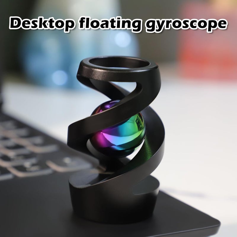 Apqdw Kinetic Spinning Desk Toy, Metal Fidget Spinner Stress ADHD Relief Anti Anxiety Focus Sensory Toy, Portable EDC Gadget, Birthday Gifts for Adults, Black - Image 5