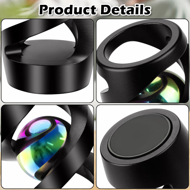 Apqdw Kinetic Spinning Desk Toy, Metal Fidget Spinner Stress ADHD Relief Anti Anxiety Focus Sensory Toy, Portable EDC Gadget, Birthday Gifts for Adults, Black - Image 3