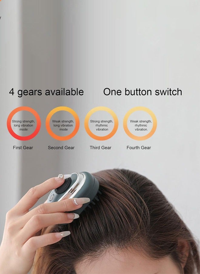 Cordless Head Massager Electric Scalp Applicator Massager 4 Gears Adjustable Vibration USB Rechargeable Hair Oil Comb - Image 4