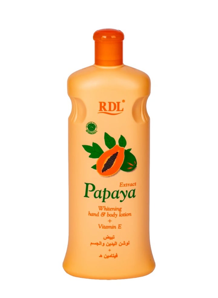RDL Papaya Whitening Hand And Body Lotion + Vitamin E 600ml 