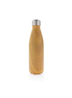 Hans Larsen GEYER - Hans Larsen Stainless Steel Water Bottle with Wood Print - Yellow  - Image 5