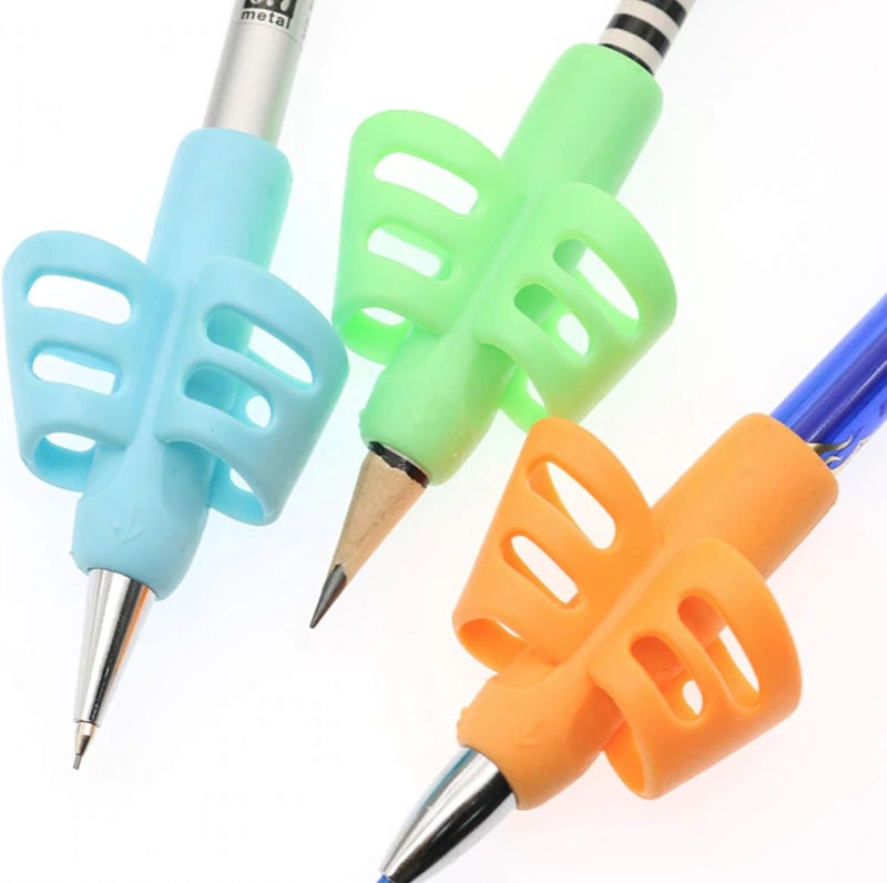 AIMERS Pencil Grips for Kids Handwriting Ergonomic Writing Training Aid, Posture Correction Tool Silicone Gel Pencil Grips, 3 Pack Reduces Hand Fatigue, Perfect for Home Schooling & Preschool - Image 3