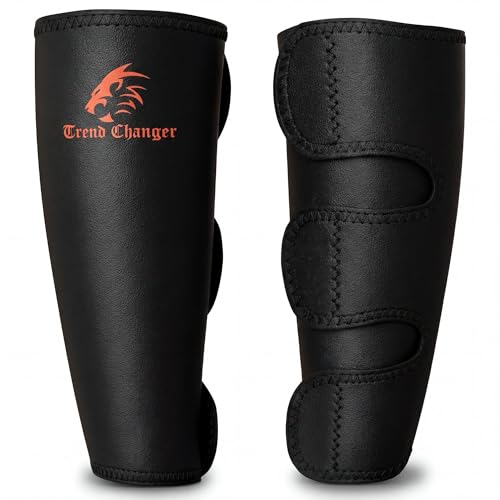 Trend Changer 7mm Weightlifting Shin Guards & Calf Support Brace – Adult Shin Guard with Thick Neoprene Padding for Deadlifts, CrossFit, Rope Climbs, Box Jumps – Adjustable Compression Fit for Men & Women - Image 1