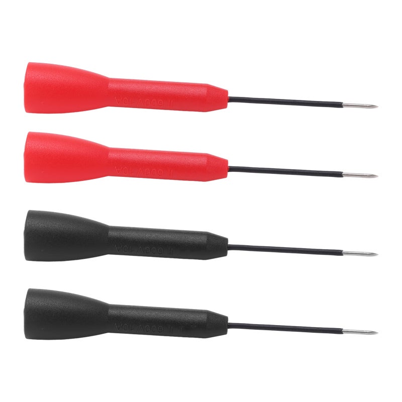 Multimeter Test Needle: PA Brass Construction - Insulation Protection CAT Ⅱ 600V 10A Non Destructive Probe for Voltage Circuit Testing Multimeter Equipment - Image 2