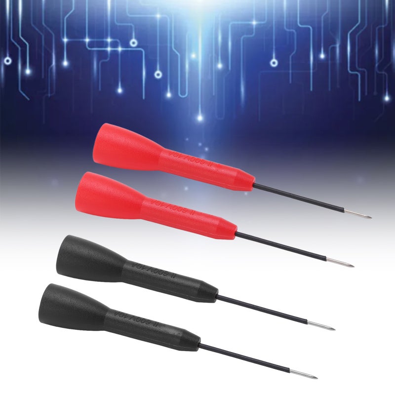 Multimeter Test Needle: PA Brass Construction - Insulation Protection CAT Ⅱ 600V 10A Non Destructive Probe for Voltage Circuit Testing Multimeter Equipment - Image 4