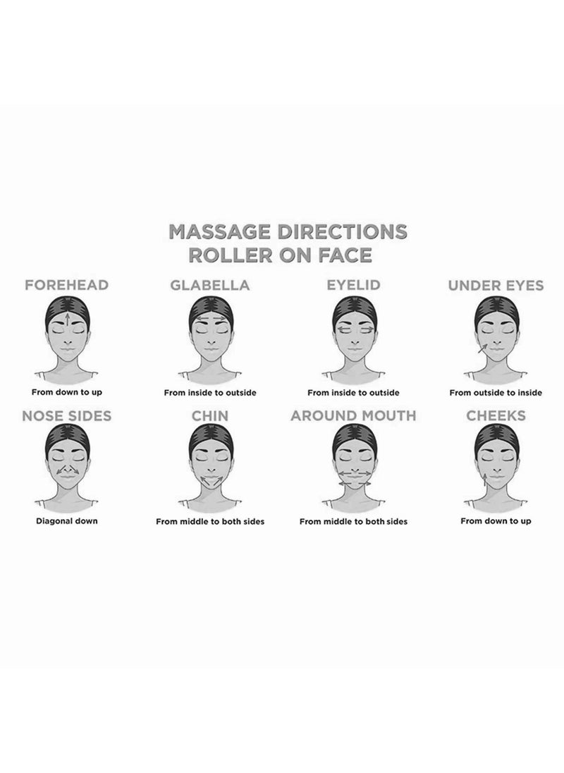 ORILEY ORILEY Facial Massager Double Sided Face Roller Natural Jade Massage Stone Beauty Tool for Face Neck Toning Firming  Serum Application MG03  - Image 5