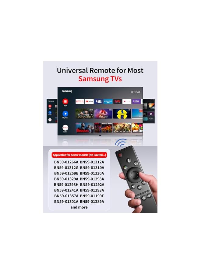 ELTRAZONE (Pack of 2) Universal remote control for samsung smart TV, remote-replacement of hdtv 4k uhd curved qled and more tvs, with netflix prime-video buttons - Image 4