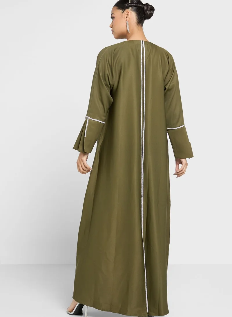 hayas closet Embellished Detail Abaya