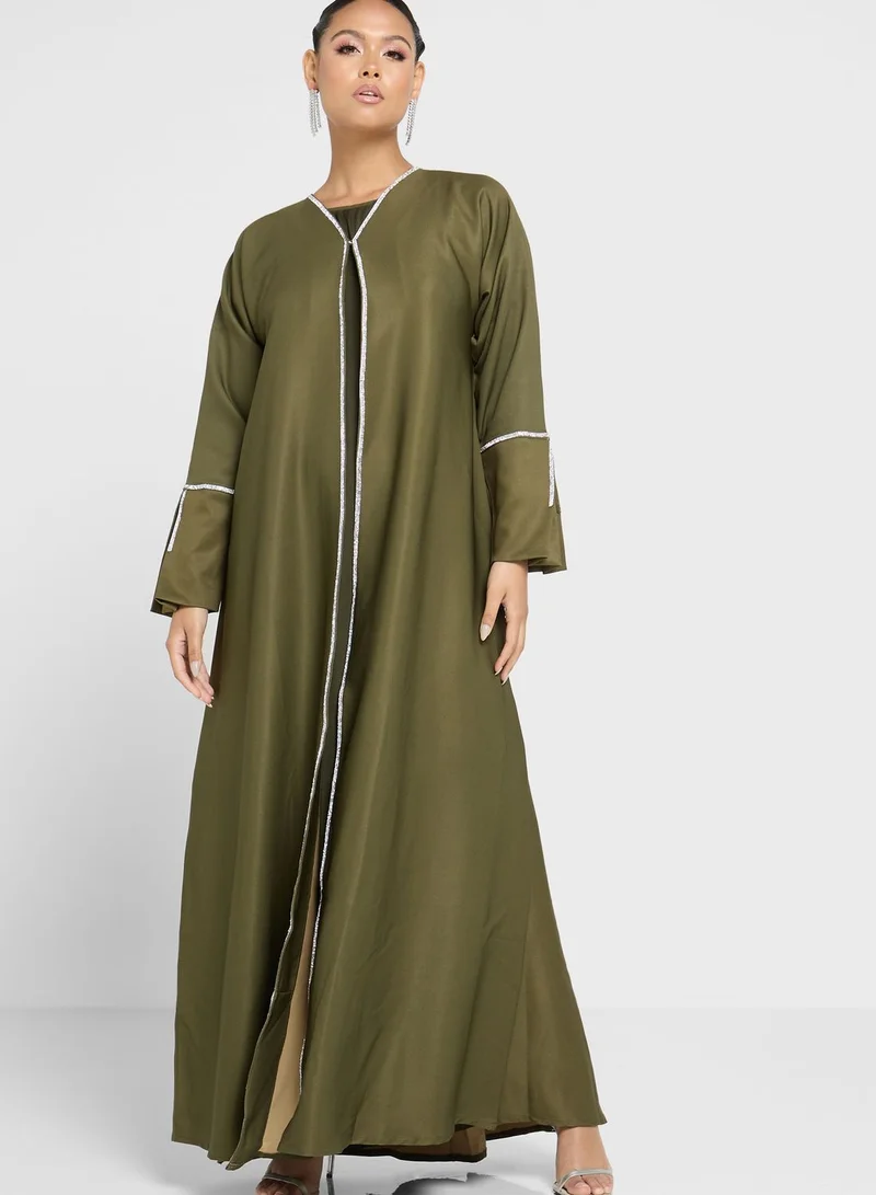 hayas closet Embellished Detail Abaya