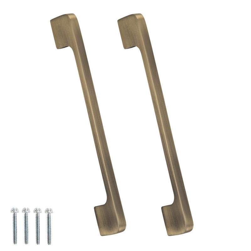 ALLIED Stainless Steel Cabinet Handle No. 909 | 8 inch | Brass Antique (Pack of 2) pull handle - Image 1