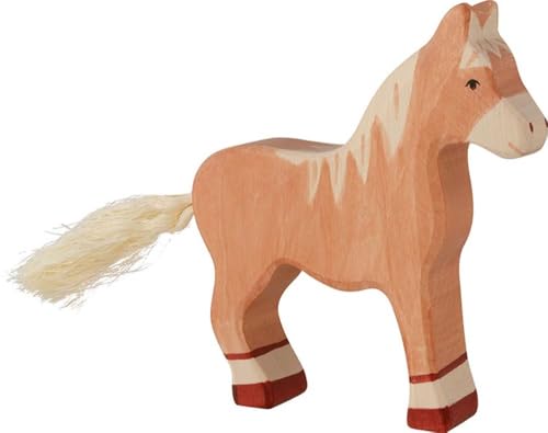 Holztiger Horse Standing Toy Figure Light Brown - Image 1