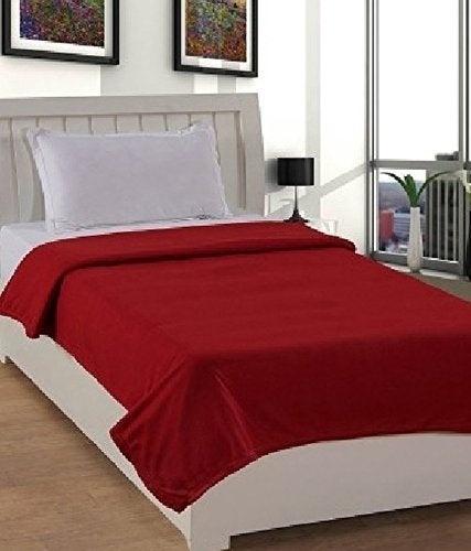 Goyal's Plain Fleece Single Bed All Season Blanket/Comforter/Dohar 250 Thread Count - 55x88 Inch, Blue, Brown, Maroon, Rust, Olive (Pack of 5) - Image 4
