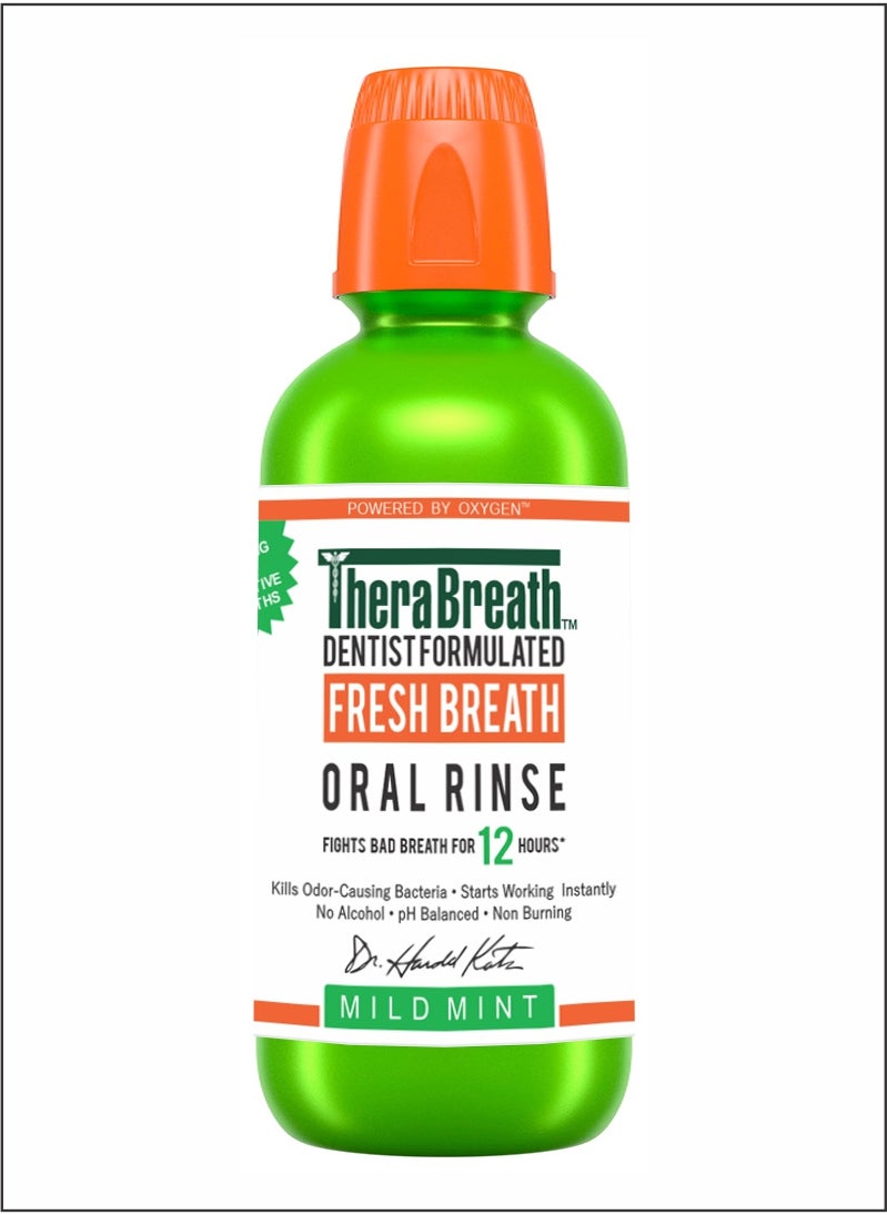 TheraBreath - Fresh Breath Oral Rinse  Mild Mint, Single Pack for Gentle Freshness - Image 1