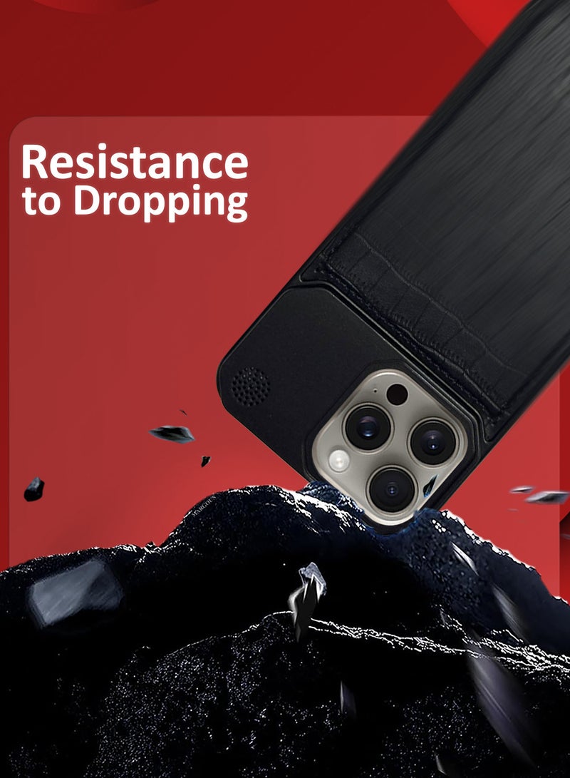 CATANES iPhone 15 Pro Max Case Leather Metal Design, Slim Lightweight Minimalist Cover - Image 5