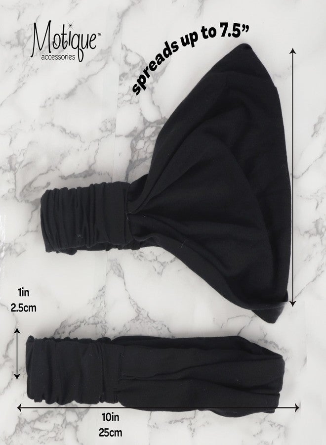 موتيك أكسيسوريز طوق رأس قطني عريض من موتيك أكسسوارات، بتصميم بوهيمي سادة، مناسب لليوغا، طوق شعر ناعم للنساء (رمادي داكن) - Image 5