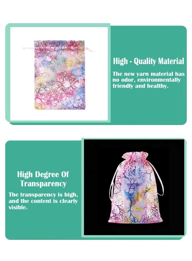 ZCM-HAPPY 48 Piece Organza Party Favor Bag Goodies Bag Set  - Image 2