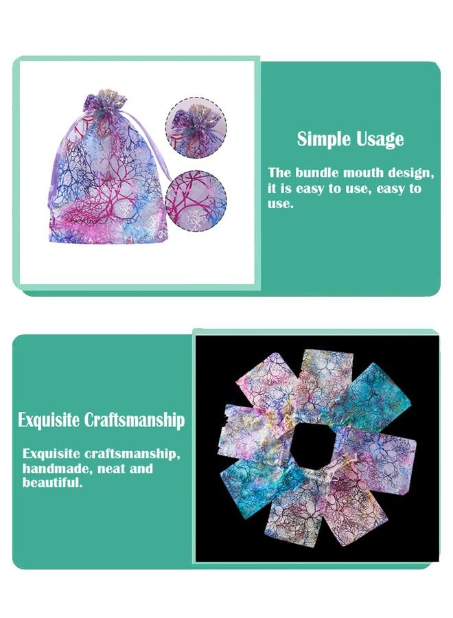 ZCM-HAPPY 48 Piece Organza Party Favor Bag Goodies Bag Set  - Image 3