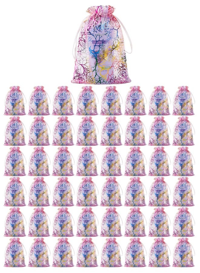 ZCM-HAPPY 48 Piece Organza Party Favor Bag Goodies Bag Set  - Image 1