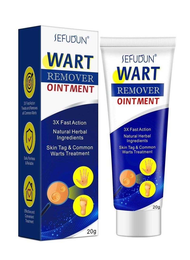 Sefudun Wart Removal Ointment Natural Herbal Wart Remover Treatment Skin Repair Cream Against Moles Warts Use On Any Parts Of Body 20g - Image 1