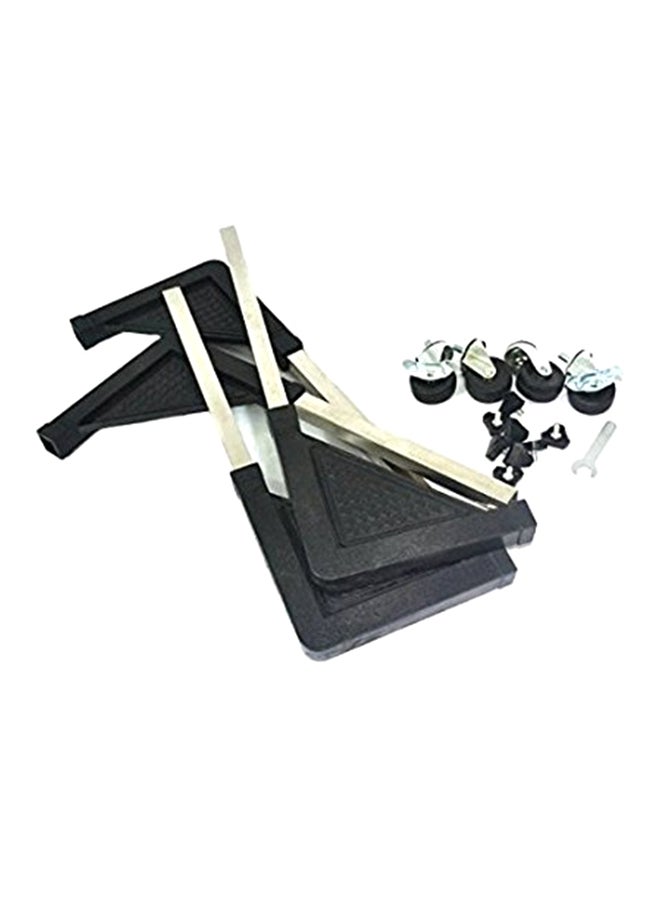 Black / Silver Multifunctional Mobile Washing Machine and Refrigerator Stand - Image 2